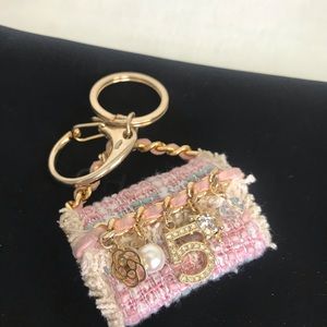 Beautiful pink mini purse charm